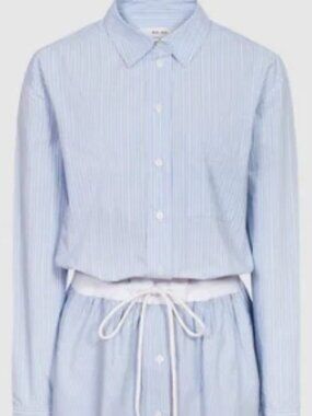 Reiss Mia shirt dress, button front, self tie waist, size 10, good condition